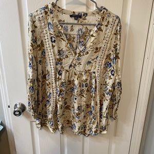 AEO floral design blouse
